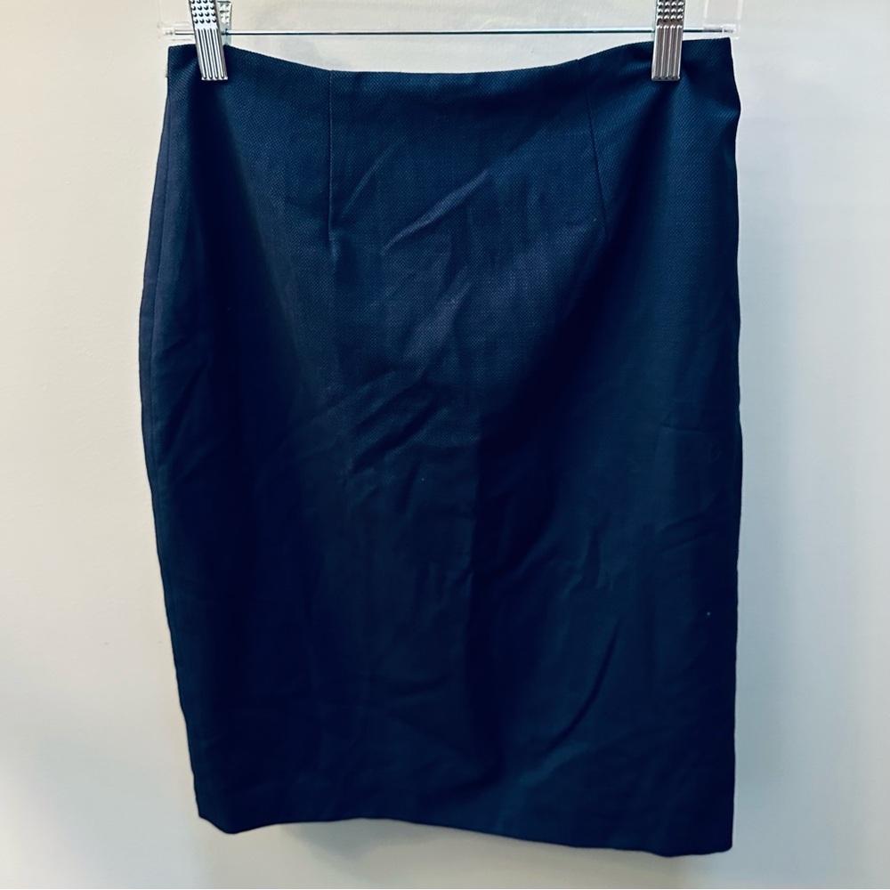 Brooks Brothers Lined Wool Blend Navy Skirt Size 4P Waist 28” New With Tags - Picture 2 of 8